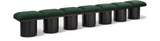 Pavilion Elegant Art Deco Bench with Rich Boucle Fabric and Luxurious Channel-Tufted Cushion Design