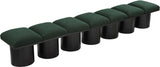 Pavilion Elegant Art Deco Bench with Rich Boucle Fabric and Luxurious Channel-Tufted Cushion Design
