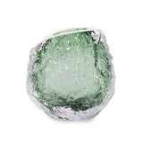 Emerald Crystalized Glass Vase- Small
