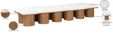 Pavilion Cream Boucle Fabric Bench - Luxurious Art Deco Seating with Oak Veneer and Cushion Comfort