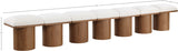 Pavilion Cream Boucle Fabric Bench - Luxurious Art Deco Seating with Oak Veneer and Cushion Comfort