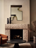 Soleil Mirror - Stylish 28" Art Deco Puzzle-Shaped Design with Glamorous Black and Gold Accents