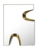 Soleil Mirror - Stylish 28" Art Deco Puzzle-Shaped Design with Glamorous Black and Gold Accents