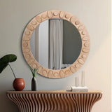 Robin Baron Winfield Wooden Round Mirror