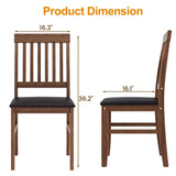 Solid Rubberwood Upholstered Dining Chair