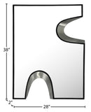 Soleil Mirror - Unique Puzzle-Shaped Art Deco Design with Glamorous Black and Silver Accents