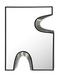 Soleil Mirror - Unique Puzzle-Shaped Art Deco Design with Glamorous Black and Silver Accents