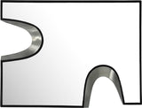 Soleil Mirror - Unique Puzzle-Shaped Art Deco Design with Glamorous Black and Silver Accents