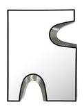 Soleil Mirror - Unique Puzzle-Shaped Art Deco Design with Glamorous Black and Silver Accents