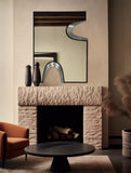 Soleil Mirror - Unique Puzzle-Shaped Art Deco Design with Glamorous Black and Silver Accents