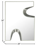Soleil Mirror - Unique Puzzle-Shaped Art Deco Design with Glamorous Black and Silver Accents