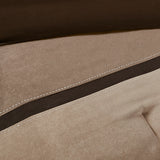 Palizzate Suede 7PC Comforter/6PC Duvet Cover Set, Brown