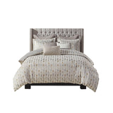 Matallic Circ Comforter/Duvet Cover Set W Removable Insert