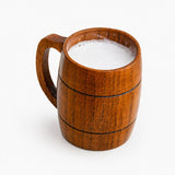 Wooden Beer Mug 350ml Handmade Rustic Cup