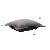Puff Ottoman Cover Pana Charcoal/Natural -Cover Only