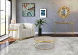 Butterfly Glass End Table with Stunning Gold Foil Design and Metal Butterfly Accents for Stylish Spaces