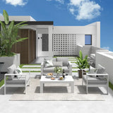 4 Pieces Aluminum Patio Furniture Set