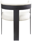 Romeo Dining Chairs - Set of 2 Contemporary Vegan Leather Chairs with Durable Matte Black Frame