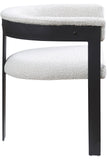 Romeo Dining Chairs - Stylish Set of 2 with Comfortable Curved Backs and Durable Matte Black Frame