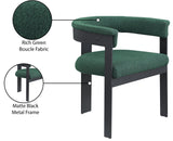 Romeo Dining Chairs - Stylish Set of 2 with Comfortable Curved Backs and Durable Matte Black Frame