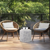 Indoor/Outdoor No Tip Cylinder Short Syros Fog