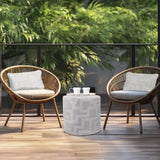 Indoor/Outdoor No Tip Cylinder Short Syros Fog