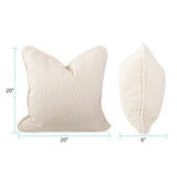 20 x 20Pillow Barbet Natural - Down Insert