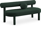 Parlor Contemporary Bench with Solid Wood Frame and Plush Boucle Fabric for Stylish Homes