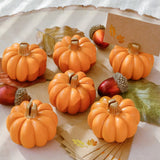 Orange Pumpkin Place Card Holders Set of 6