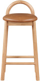 Calvin Vegan Leather Counter Stool - Elegant Mid-Century Modern Design for Kitchen or Bar Comfort