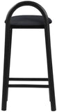 Calvin Mid-Century Modern Stool with Soft Faux Leather, Solid Wood Frame & Contemporary Style