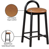 Calvin Counter Stool - Elegant Vegan Leather Seat, Stylish Mid-Century Design for Home Bars & Kitchens