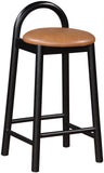 Calvin Counter Stool - Elegant Vegan Leather Seat, Stylish Mid-Century Design for Home Bars & Kitchens