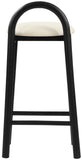 Calvin Mid-Century Modern Stool with Soft Faux Leather, Solid Wood Frame & Contemporary Style