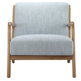 Scandinavian Elm Wood Blue Lounge Chair *