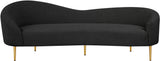 Ritz Boucle Fabric Sofa – Chic Elegance with Gold Metal Legs for Modern Living Room Style & Comfort