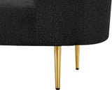 Ritz Boucle Fabric Sofa – Chic Elegance with Gold Metal Legs for Modern Living Room Style & Comfort