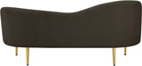 Ritz Boucle Fabric Loveseat - Elegant Comfort with Gold Metal Legs for Modern Living Spaces