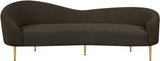 Ritz Boucle Fabric Sofa – Chic Elegance with Gold Metal Legs for Modern Living Room Style & Comfort
