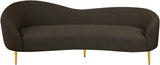 Ritz Boucle Fabric Sofa – Chic Elegance with Gold Metal Legs for Modern Living Room Style & Comfort