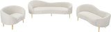 Ritz Boucle Fabric Sofa – Chic Elegance with Gold Metal Legs for Modern Living Room Style & Comfort