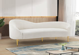Ritz Boucle Fabric Sofa – Chic Elegance with Gold Metal Legs for Modern Living Room Style & Comfort