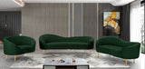 Ritz Boucle Fabric Loveseat - Elegant Comfort with Gold Metal Legs for Modern Living Spaces