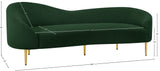Ritz Boucle Fabric Sofa – Chic Elegance with Gold Metal Legs for Modern Living Room Style & Comfort