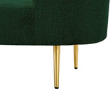 Ritz Boucle Fabric Sofa – Chic Elegance with Gold Metal Legs for Modern Living Room Style & Comfort