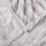 Heated 50x70" Faux Fur Electric Throw Blanket, Grey