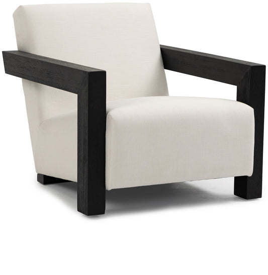 Ward Cream Linen Textured Accent Chair - Stylish Mid-Century Modern Design with Comfort & Durability