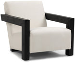 Ward Cream Linen Textured Accent Chair - Stylish Mid-Century Modern Design with Comfort & Durability