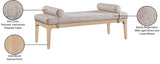 Priscilla Linen Textured Fabric Upholstered Bench
