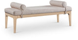 Priscilla Linen Textured Fabric Upholstered Bench